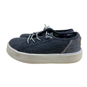 Hey Dude Cody Kids Boys Sneakers Pull On Size 12 Denim Blue Excellent Condition